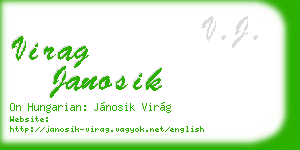 virag janosik business card
